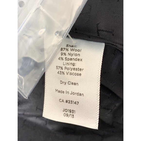 Talbots Black Wool Blend Career Jacket 12P Two Button Single Vent Fully Lined - Picture 3 of 8